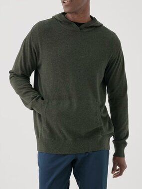 NWOT Pact Men's Size Medium Green Organic Cotton Classic Fine Knit Hoodie